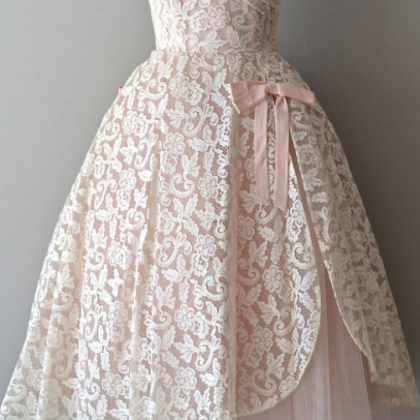 Sweetheart Homecoming Dresses, White Lace..