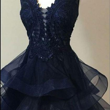 Homecoming Dresses,a-line Homecoming Dresses,navy..