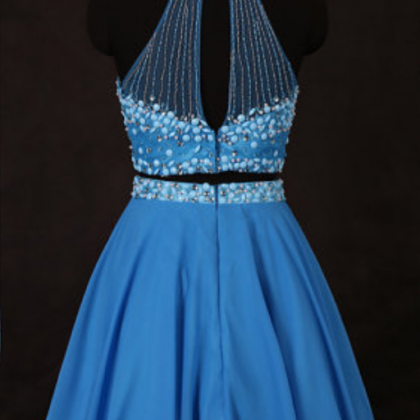 Two Pieces Homecoming Dresses,blue Homecoming..