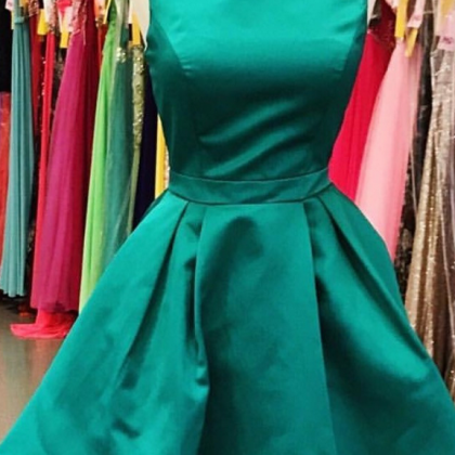 Green Strapless Sexy Open Back Homecoming Dress