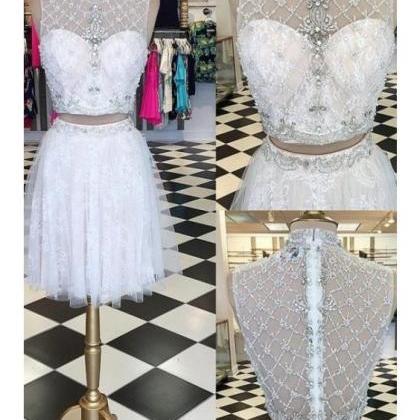 Two Pieces Homecoming Dress,short Prom..