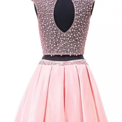 Lovely 8th Grade Prom Dresses A-line Scoop Pearls..