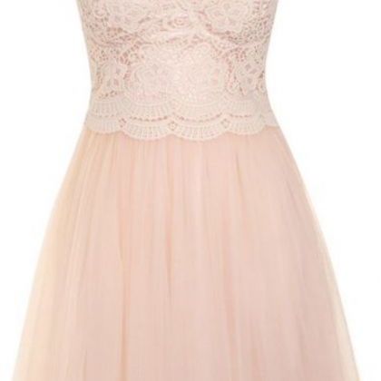 Spaghetti Strap A-line Short Tulle Prom Dress With..