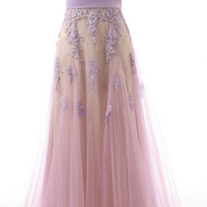 Sweetheart Neck Tulle Prom Dresses Appliques Women..