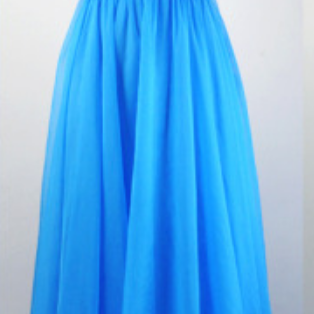 Halter Neck Long Chiffon Evening Gowns Pleat Party..