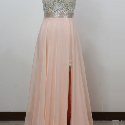 Long Pink Prom Dresses, Lace Women Prom Dresses,..