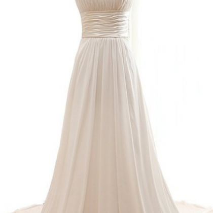Sweetheart Chiffon Prom Dresses,white Prom..