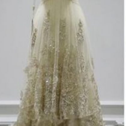Prom Dress, Design A-line Lace Long Prom..