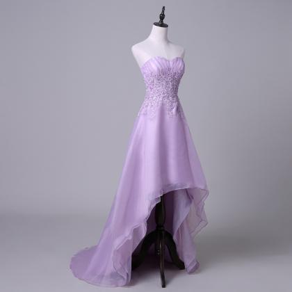 High Low Evening Dress Featuring Sweetheart Bodice..