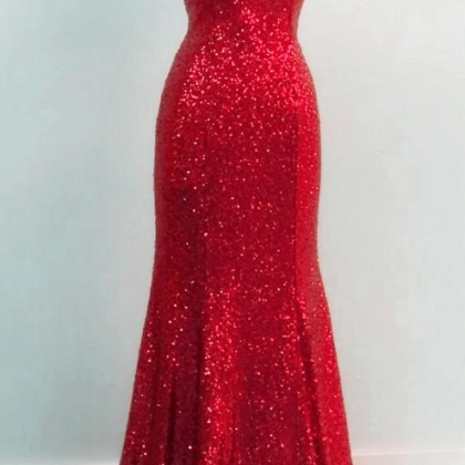 Simple Red Mermaid/trumpet Party Dresses Sexy..