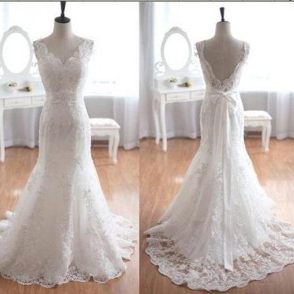Newest Real Made Wedding Dresses, Lace Wedding..