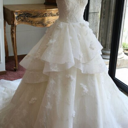 Fashionable Ball Gown Luxury Lace Real Wedding..