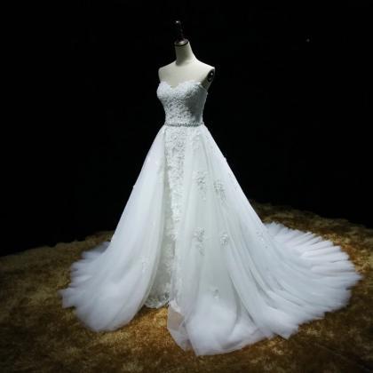 Wedding Dress,sweetheart Full Lace Mermaid Wedding..