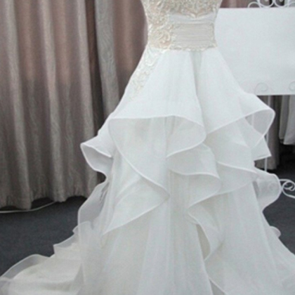 Cap Sleeve Beautiful Lace Wedding Party Dresses,..