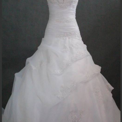 Strapless Mermaid Organza Wedding Dresses Custom..