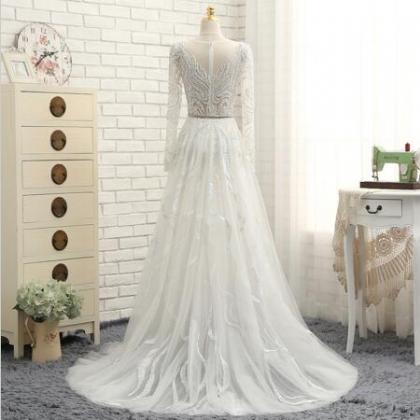 Real Image Luxury Bridal Gown Mermaid Wedding..