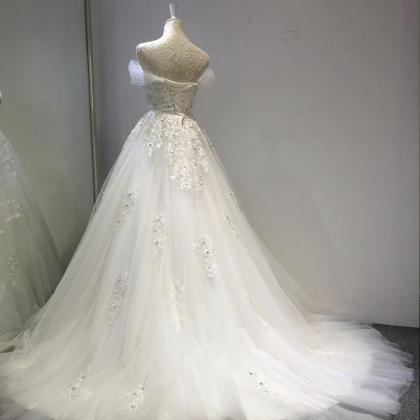 Real Photomermaid Bridal Gown Strapless Zipper..