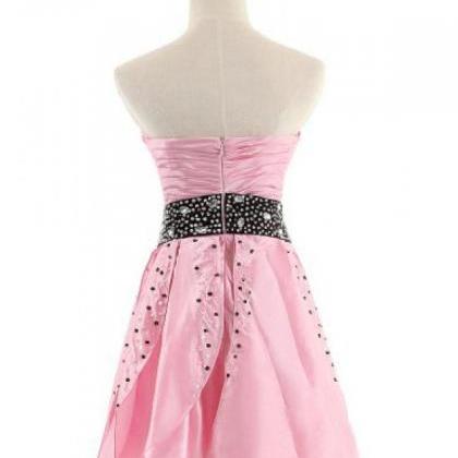 Pink Homecoming Dresses Sleeveless Aline..