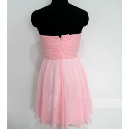 Pink Homecoming Dresses Zippers Sleeveless Empire..