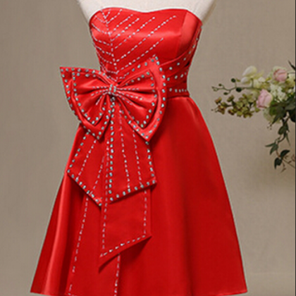 Simple Prom Dress, Homecoming Dress,red Prom..