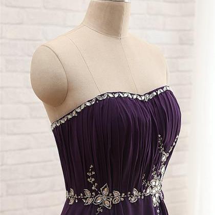 Prom Dress,dark Purple Prom Dress,sexy Prom..
