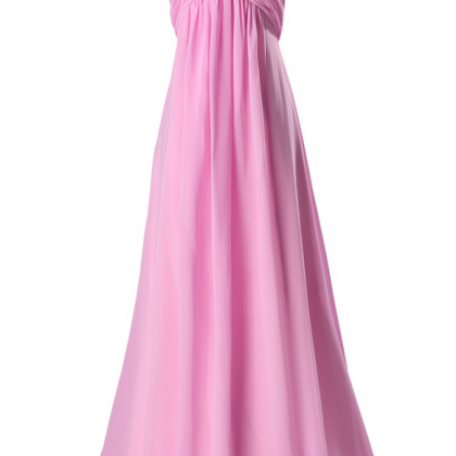 Pink Bridesmaid Dresses Beading Sweethear Robe..
