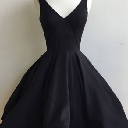 Black Homecoming Dresses Lace-up Sleeveless Hem..