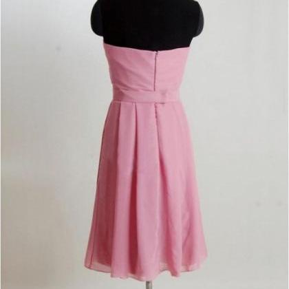 Short Zipper Homecoming Dress,strapless Handmade..