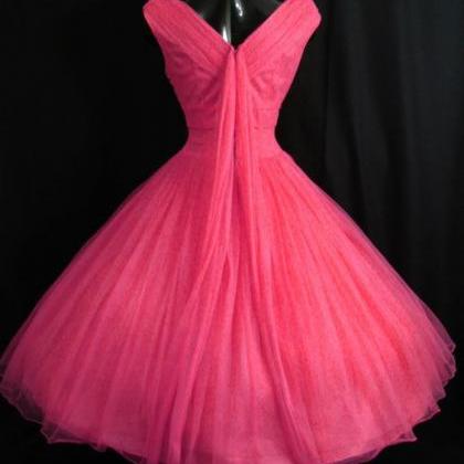 Vintage Ball Gown Homecoming Dresses Crew Neck..
