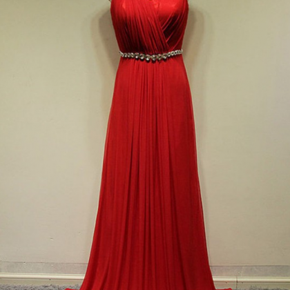 Prom Dress,red Prom Dresses,sexy Backless Beaded..
