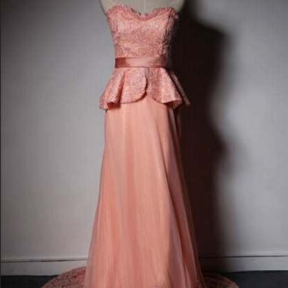 Charming Prom Dress,elegant Lace Prom Dresses,long..