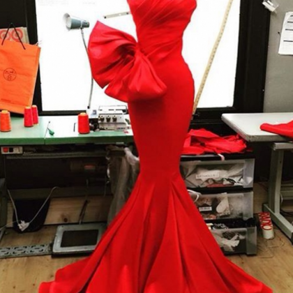 Red Prom Dress,bowknot Prom Dress,fashion Prom..