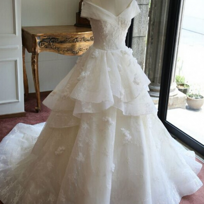 Wedding Dresses,fashionable Ball Gown Luxury Lace..