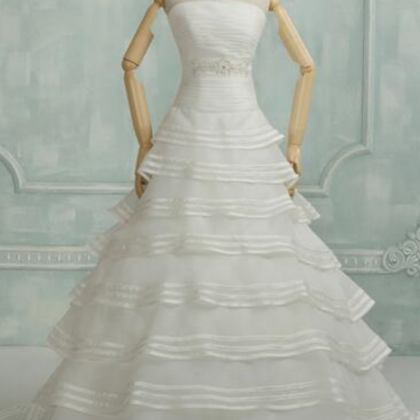 Real Samples Tiered Wedding Dresses Elegant..