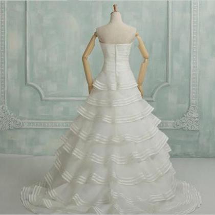 Real Samples Tiered Wedding Dresses Elegant..
