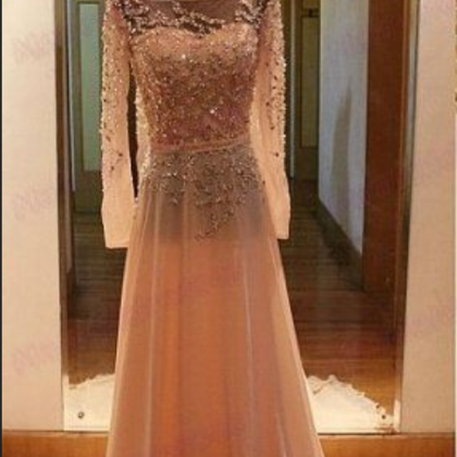 Prom Dress, A-line Prom Dresses, Crystal Evening..