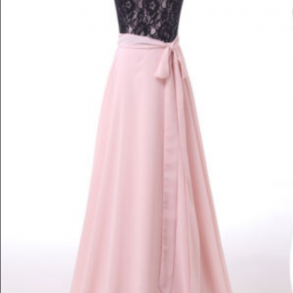 Charming Prom Dress,long Prom Dresses,black Lace..