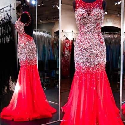 Long Red Prom Dresses,red Prom Dress,prom..