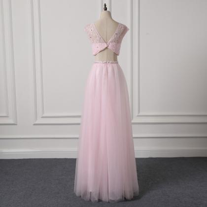 Pink Two Pieces A Line Prom Dresses , Lovely..