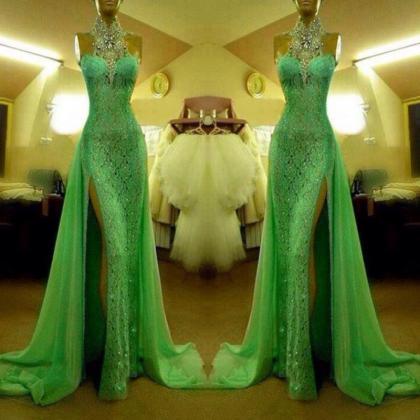 Beaded Prom Dress,mermaid Prom Dress,lace Prom..