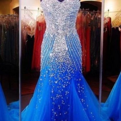 Beaded Prom Dress,mermaid Prom Dress,sweetheart..