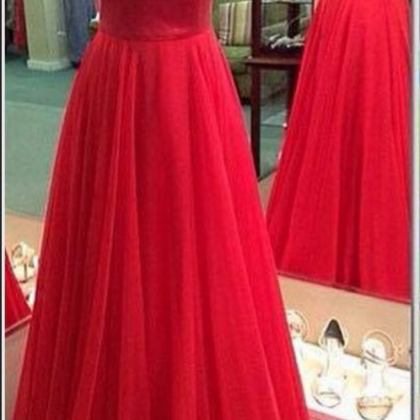 Charming Prom Dress,floor Length Red Prom..