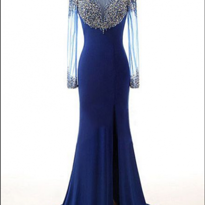 Mermaid Prom Dresses Royal Blue, Prom Dresses Long..