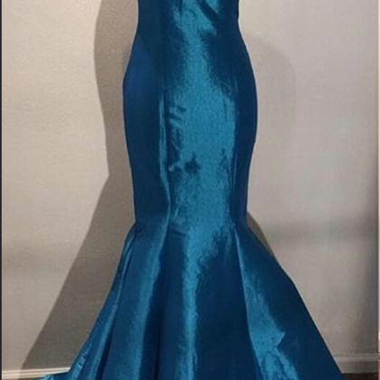 Sexy Prom Dresses,halter Open Back Mermaid Prom..