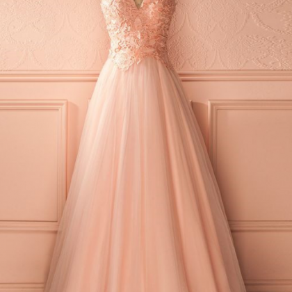 Unique Lace Prom Dress With Lace Formal Gown Tulle..