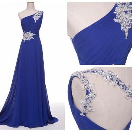 Prom Dress,sexy Elegant Royal Blue Evening..