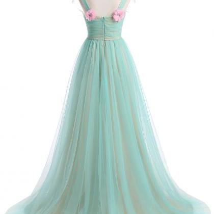 Long Bridesmaid Dress, Tulle Bridesmaid Dress,..