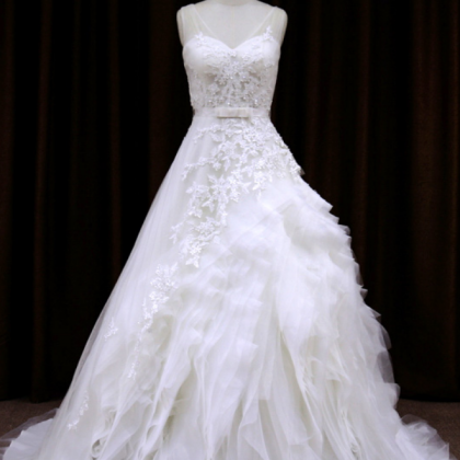 Sweetheart Ball Gown Wedding Dress With Ruffled..