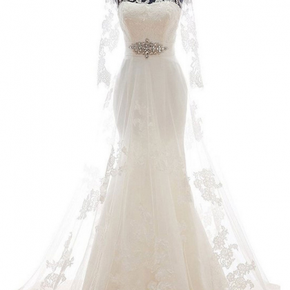 Gorgeous A-line Wedding Dresses,v Neck Lace..