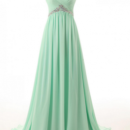 Fashion Mint Green Prom Dresses,sexy Beading..